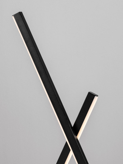 Nova Luce LED Tischleuchte Gratta dimmbar 11W warmweiss 3200K Schwarz Aluminium 37,5x20cm 9081807