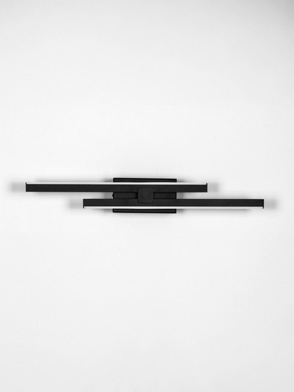 Nova Luce LED Wandleuchte Antama dimmbar 12W warmweiss 3200K Schwarz Stahl Aluminium 53,5x8cm 9081809