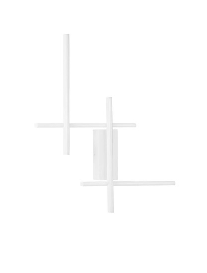 Nova Luce LED Wandleuchte Apecho dimmbar 34W warmweiss 3200K Weiß Stahl Aluminium 62x59cm 9081812