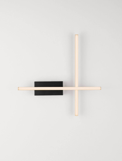 Nova Luce LED Wandleuchte Quam dimmbar 14W warmweiss 3200K Schwarz Gold Stahl Aluminium 41x41cm 9081816