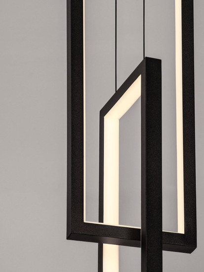 Nova Luce LED Pendelleuchte Alis dimmbar 37W warmweiss 3200K Schwarz Stahl Aluminium 15x14,5cm 9081818