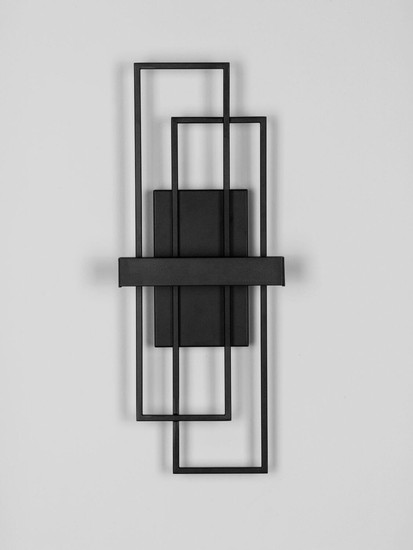 Nova Luce LED Wandleuchte Alis dimmbar 8W warmweiss 3200K Schwarz Stahl Aluminium 51,5x20,5cm 9081819