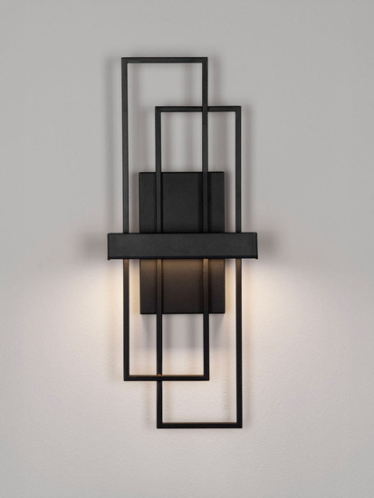 Nova Luce LED Wandleuchte Alis dimmbar 8W warmweiss 3200K Schwarz Stahl Aluminium 51,5x20,5cm 9081819