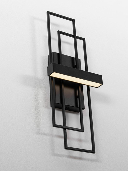 Nova Luce LED Wandleuchte Alis dimmbar 8W warmweiss 3200K Schwarz Stahl Aluminium 51,5x20,5cm 9081819