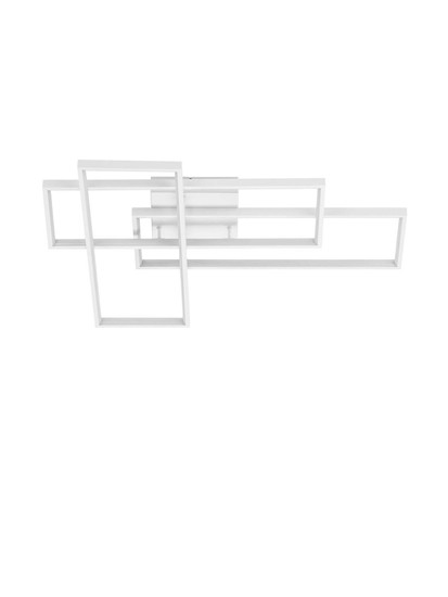 Nova Luce LED Deckenleuchte Alis dimmbar 48W warmweiss 3200K Weiß Stahl Aluminium 65x50cm 9081821