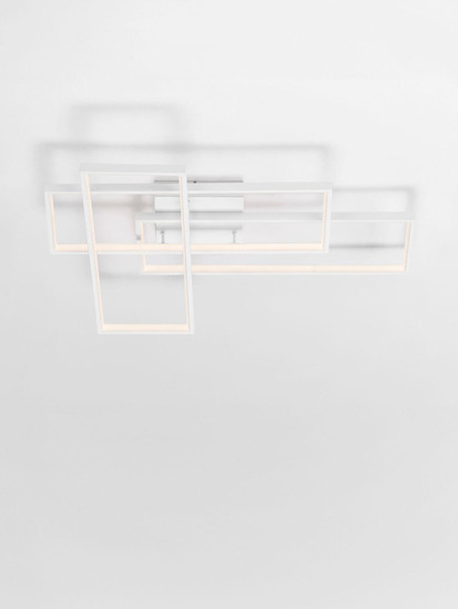 Nova Luce LED Deckenleuchte Alis dimmbar 48W warmweiss 3200K Weiß Stahl Aluminium 65x50cm 9081821