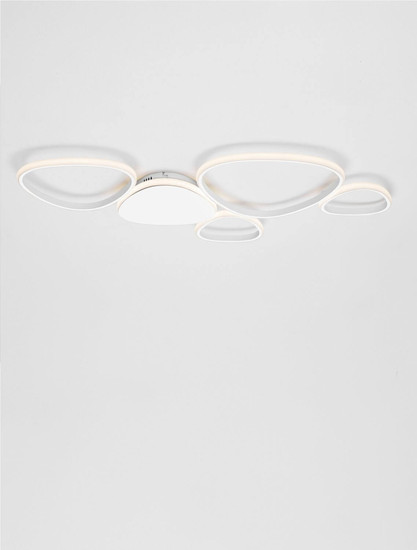 Nova Luce LED Deckenleuchte Altus dimmbar 48W warmweiss 3000K Weiß Aluminium 90x52cm 9081829