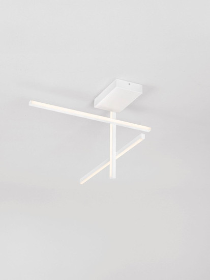 Nova Luce LED Deckenleuchte Antama dimmbar 25W warmweiss 3200K Weiß Stahl Aluminium 51x51cm 9081833