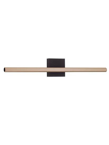 Nova Luce LED Wandleuchte Lios 8W warmweiss 3000K Champagnergold Schwarz Aluminium 62x10cm 9088110