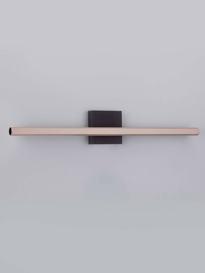 Nova Luce LED Wandleuchte Lios 8W warmweiss 3000K Champagnergold Schwarz Aluminium 62x10cm 9088110