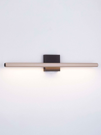 Nova Luce LED Wandleuchte Lios 8W warmweiss 3000K Champagnergold Schwarz Aluminium 62x10cm 9088110