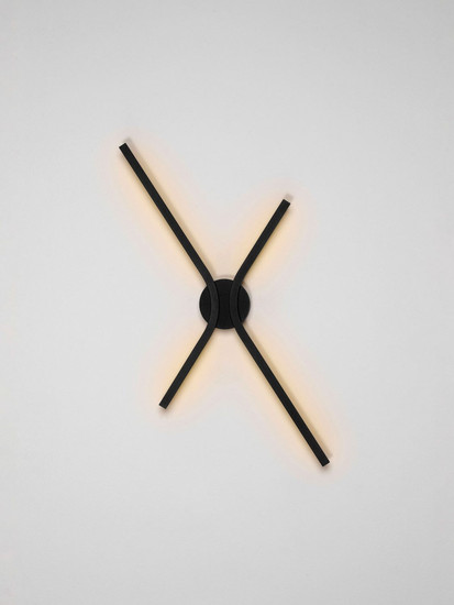 Nova Luce LED Wandleuchte Akro dimmbar 16W CCT warm-/neutralweiss 2700/3000/4000K Schwarz Aluminium 60x35cm 9088118