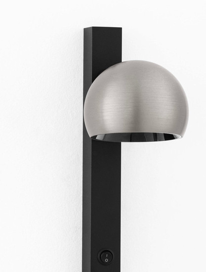 Nova Luce LED Wandleuchte Lusa schwenkbar 10W warmweiss 3000K Nickel matt Schwarz Aluminium 26x13cm 9088121