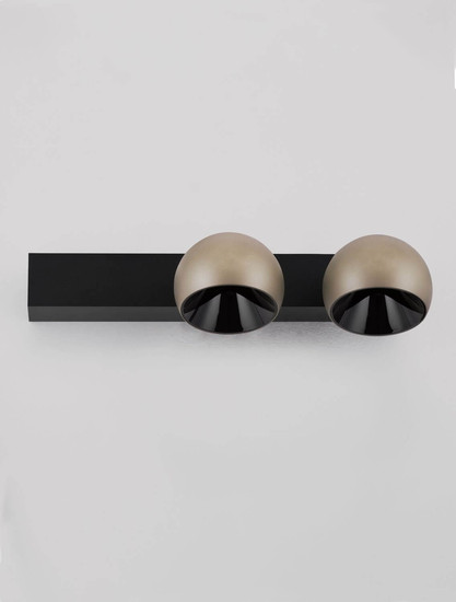 Nova Luce LED Deckenleuchte Lusa dimmbar 21W warmweiss 3000K Champagnergold Schwarz Aluminium 36x14cm 9088122