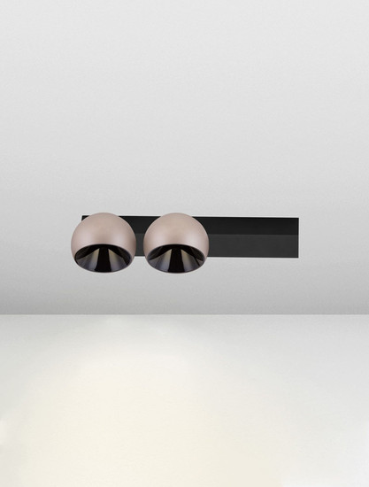 Nova Luce LED Deckenleuchte Lusa dimmbar 21W warmweiss 3000K Champagnergold Schwarz Aluminium 36x14cm 9088122