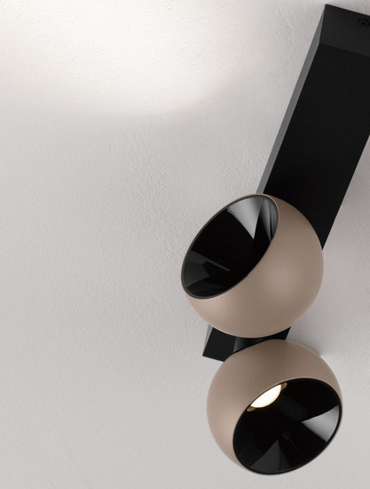 Nova Luce LED Deckenleuchte Lusa dimmbar 21W warmweiss 3000K Champagnergold Schwarz Aluminium 36x14cm 9088122