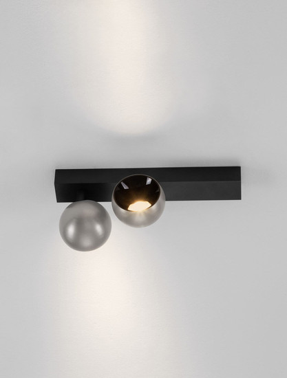 Nova Luce LED Deckenleuchte Lusa dimmbar 21W warmweiss 3000K Nickel matt Schwarz Aluminium 36x14cm 9088123