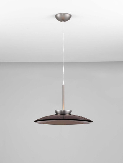 Nova Luce LED Pendelleuchte Esti dimmbar 21W warmweiss 3000K Dunkelbraun Nickel matt Glas Aluminium Ø50cm 9088128