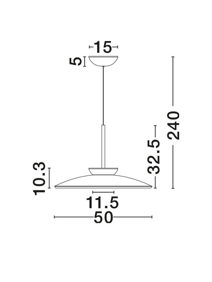 Nova Luce LED Pendelleuchte Esti dimmbar 21W warmweiss 3000K Dunkelbraun Nickel matt Glas Aluminium Ø50cm 9088128