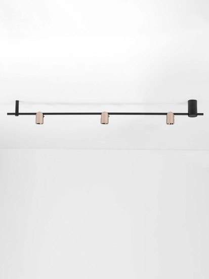 Nova Luce LED Deckenleuchte Sirmos dimmbar 21W warmweiss 3000K Champagnergold Schwarz Aluminium 150x18cm 9088132