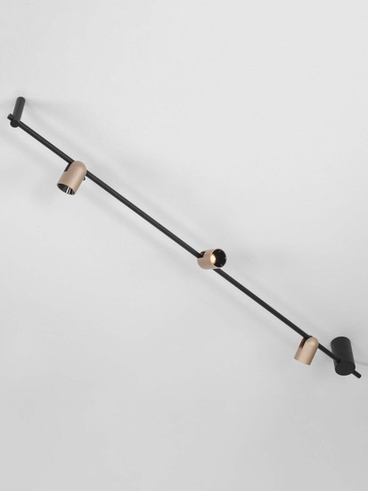Nova Luce LED Deckenleuchte Sirmos dimmbar 21W warmweiss 3000K Champagnergold Schwarz Aluminium 150x18cm 9088132