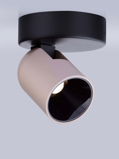 Nova Luce LED Deckenleuchte Sirmos dimmbar 8W warmweiss 3000K Champagnergold Schwarz Aluminium Ø10cm 9088133