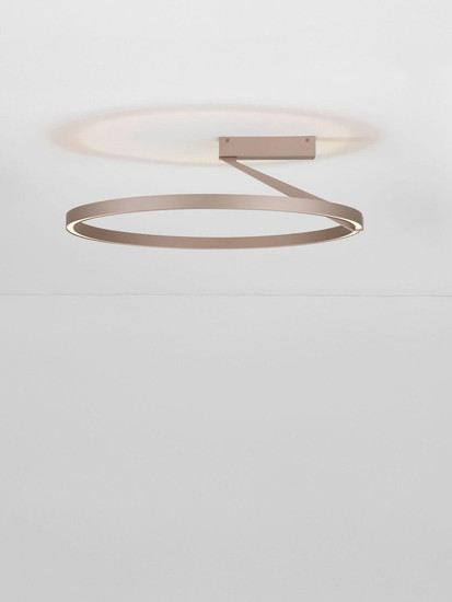Nova Luce LED Deckenleuchte Tilia dimmbar 38W CCT warm-/neutralweiss 2700/3000/4000K Champagnergold Aluminium Ø60cm 9088136