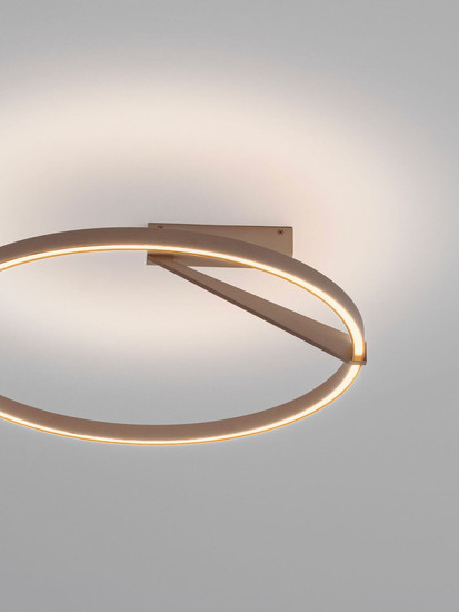 Nova Luce LED Deckenleuchte Tilia dimmbar 38W CCT warm-/neutralweiss 2700/3000/4000K Champagnergold Aluminium Ø60cm 9088136