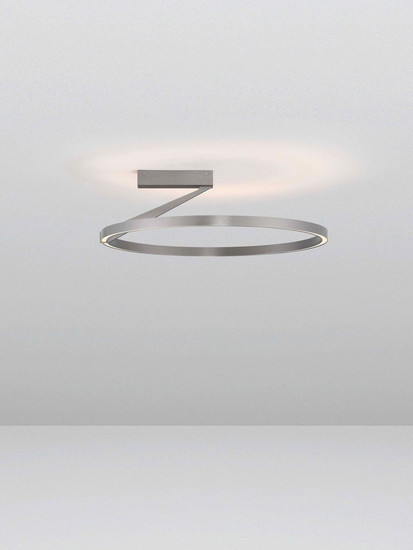 Nova Luce LED Deckenleuchte Tilia dimmbar 38W CCT warm-/neutralweiss 2700/3000/4000K Nickel matt Aluminium Ø60cm 9088137