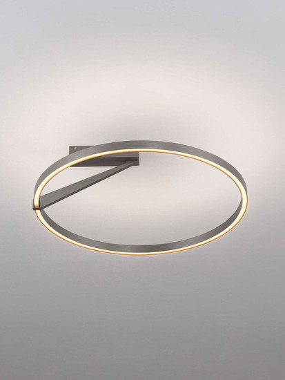 Nova Luce LED Deckenleuchte Tilia dimmbar 38W CCT warm-/neutralweiss 2700/3000/4000K Nickel matt Aluminium Ø60cm 9088137