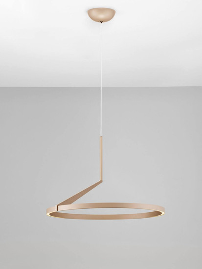 Nova Luce LED Pendelleuchte Tilia dimmbar 31W CCT warm-/neutralweiss 2700/3000/4000K Champagnergold Aluminium Ø60cm 9088138