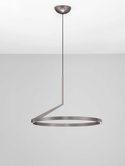 Nova Luce LED Pendelleuchte Tilia dimmbar 31W CCT warm-/neutralweiss 2700/3000/4000K Nickel matt Aluminium Ø60cm 9088139