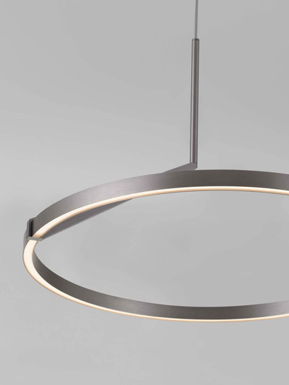 Nova Luce LED Pendelleuchte Tilia dimmbar 31W CCT warm-/neutralweiss 2700/3000/4000K Nickel matt Aluminium Ø60cm 9088139