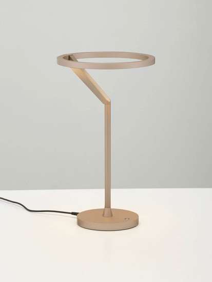 Nova Luce LED Tischleuchte Tilia dimmbar 16W warmweiss 3000K Champagnergold Aluminium Ø22cm 9088140