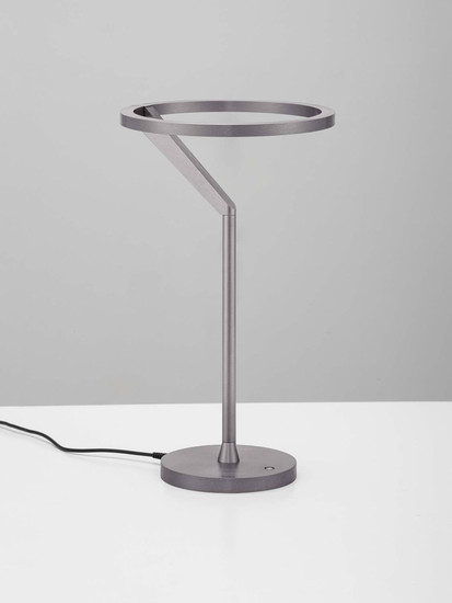 Nova Luce LED Tischleuchte Tilia dimmbar 16W warmweiss 3000K Nickel matt Aluminium Ø22cm 9088141