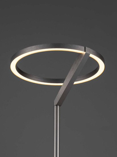 Nova Luce LED Tischleuchte Tilia dimmbar 16W warmweiss 3000K Nickel matt Aluminium Ø22cm 9088141