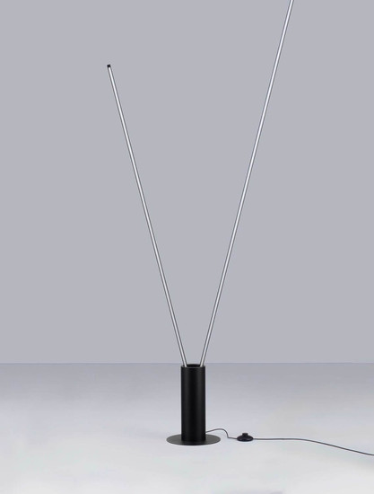 Nova Luce LED Stehleuchte Kimolia 49W warmweiss 3000K Schwarz Aluminium 181cm 9088145