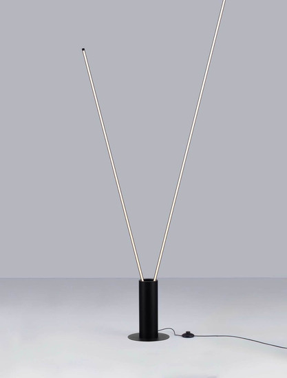 Nova Luce LED Stehleuchte Kimolia 49W warmweiss 3000K Schwarz Aluminium 181cm 9088145