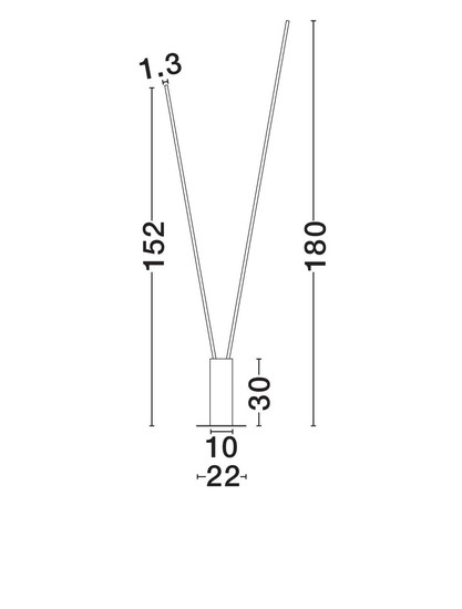 Nova Luce LED Stehleuchte Kimolia 49W warmweiss 3000K Schwarz Aluminium 181cm 9088145