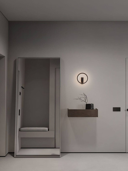 Nova Luce LED Wandleuchte Tilia 10W CCT warm-/neutralweiss 2700/3000/4000K Schwarz Aluminium Ø22cm 9088146