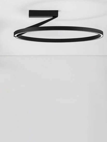 Nova Luce LED Deckenleuchte Tilia dimmbar 38W CCT warm-/neutralweiss 2700/3000/4000K Schwarz Aluminium Ø60cm 9088147