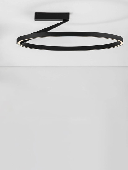 Nova Luce LED Deckenleuchte Tilia dimmbar 38W CCT warm-/neutralweiss 2700/3000/4000K Schwarz Aluminium Ø60cm 9088147