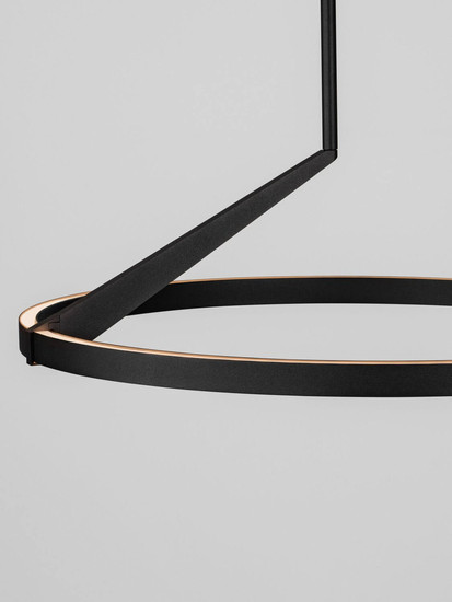 Nova Luce LED Pendelleuchte Tilia dimmbar 31W CCT warm-/neutralweiss 2700/3000/4000K Schwarz Aluminium Ø60cm 9088148