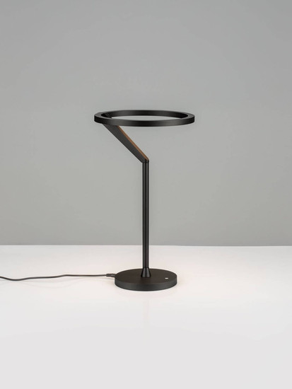 Nova Luce LED Tischleuchte Tilia dimmbar 16W warmweiss 3000K Schwarz Aluminium Ø22cm 9088149