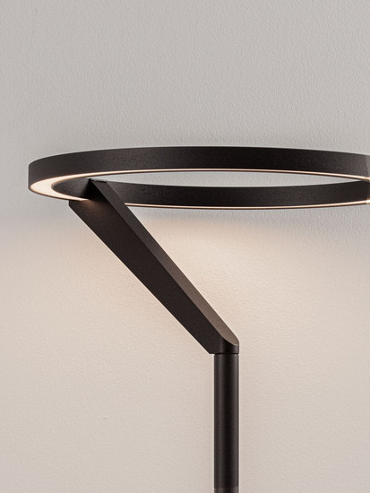 Nova Luce LED Tischleuchte Tilia dimmbar 16W warmweiss 3000K Schwarz Aluminium Ø22cm 9088149