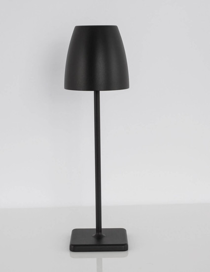 Nova Luce LED Akku-Tischleuchte Colt dimmbar 2W warmweiss 3000K USB IP54 Anthrazit Aluminium Ø11cm 9121912