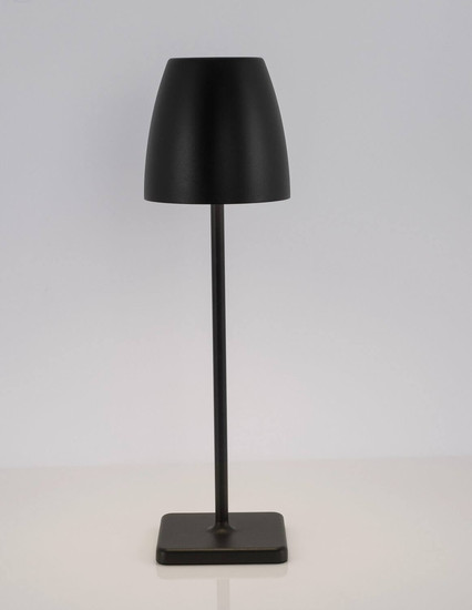 Nova Luce LED Akku-Tischleuchte Colt dimmbar 2W warmweiss 3000K USB IP54 Anthrazit Aluminium Ø11cm 9121912