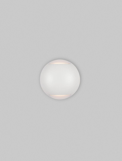 Nova Luce LED Außen-Wandleuchte Passo 4W warmweiss 3000K IP65 salzwasserfest Weiß Aluminium Ø12cm 9136414