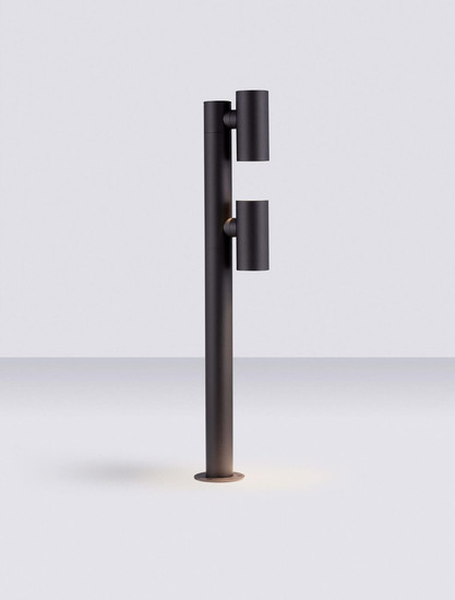 Nova Luce LED Wegeleuchte Pec schwenkbar 13W warmweiss 3000K IP65 salzwasserfest Schwarz Aluminium 90cm 9136421
