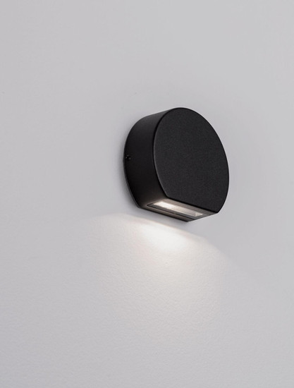 Nova Luce LED Außen-Wandleuchte Sango 4W warmweiss 3000K IP54 salzwasserfest Schwarz Aluminium 10x8,5cm 9136433